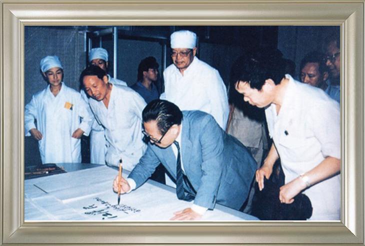 1990年，党中央总书记、国家主席江泽民亲临我厂视察